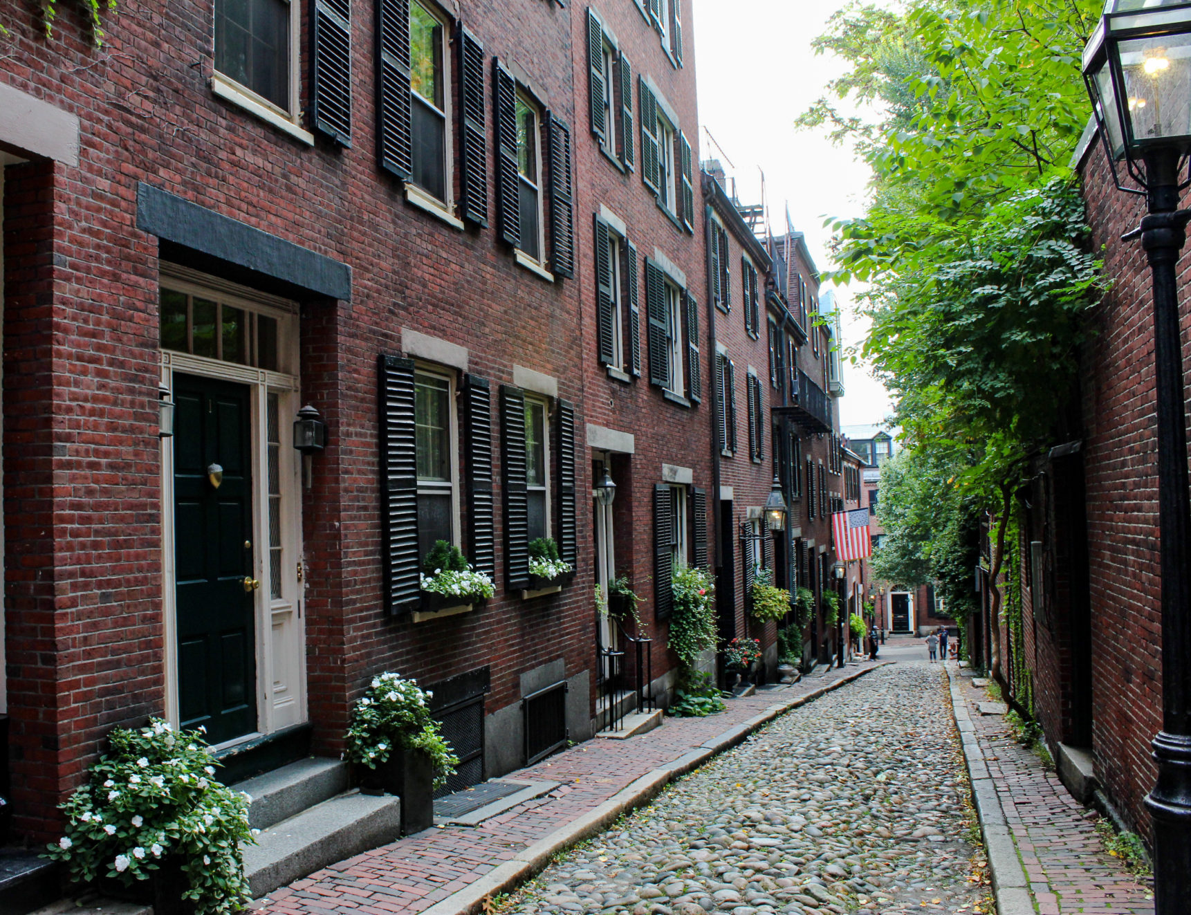 Beautiful houses in Beacon Hill, Boston, Massachusetts Stock Photo